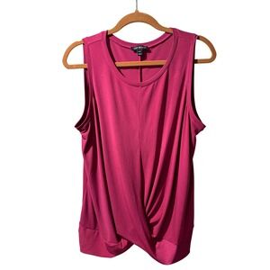 Lane Bryant Women Red Sleeveless Twist Front Tank Top Plus 18/20 Vacation Office